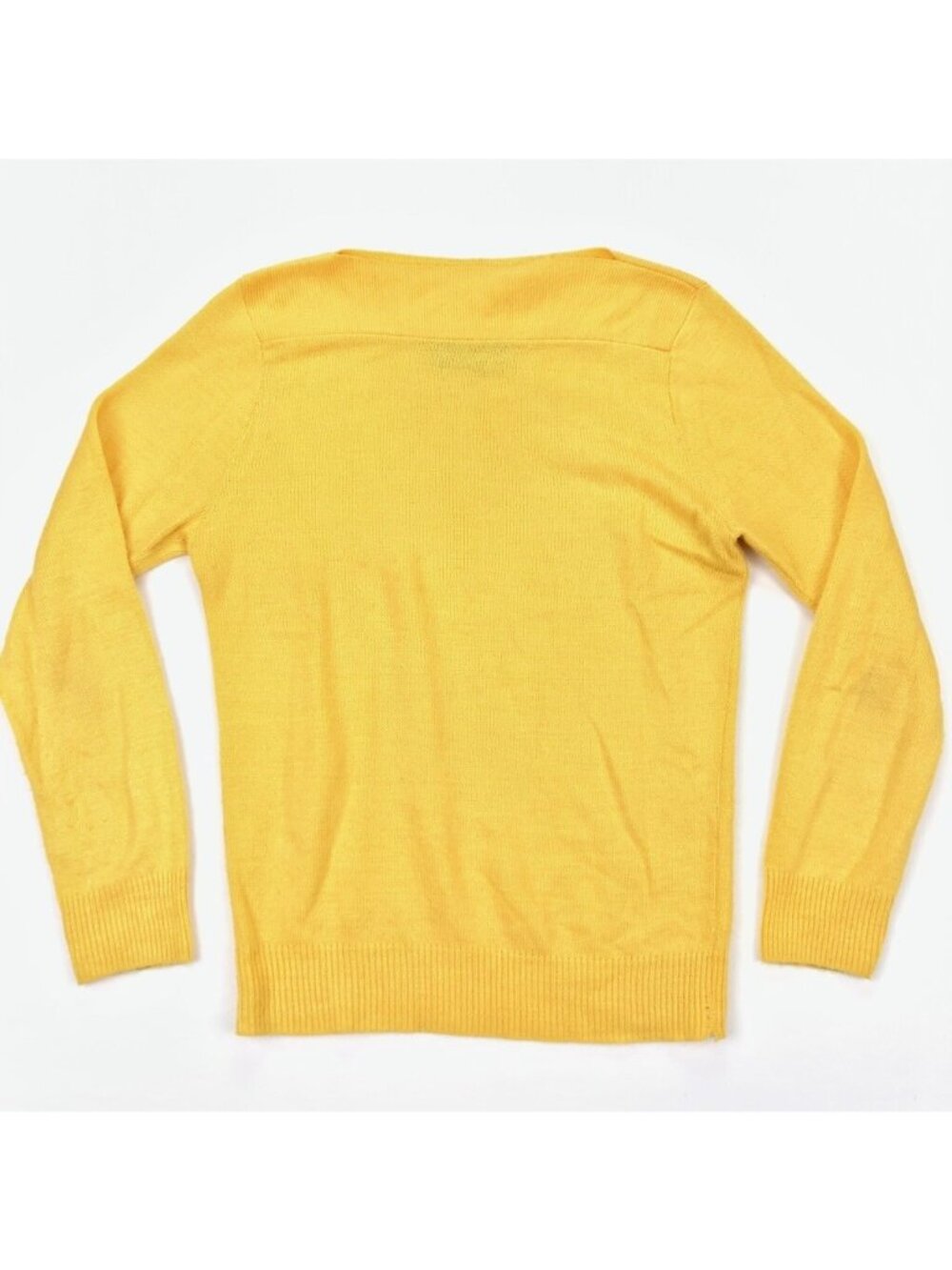 VTG Diane Von Furstenberg Women's Yellow Knit Acrylic Sweater • MEDIUM